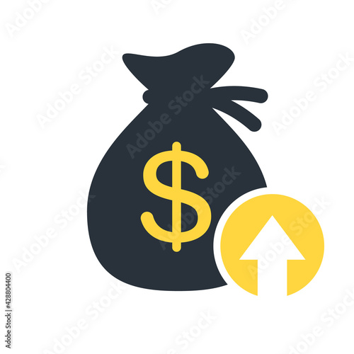 Budget surplus icon. Clipart image isolated on white background