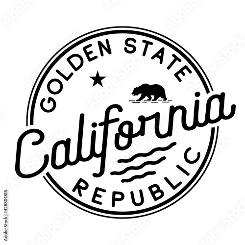 California logo. Golden State design template. Vector and illustration. 