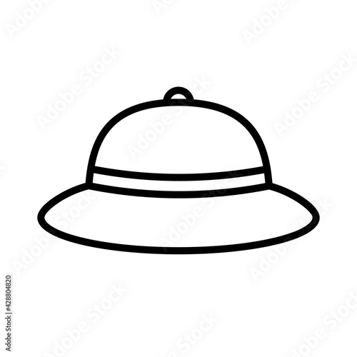 Zoo Keeper Hat line icon. Clipart image isolated on white background