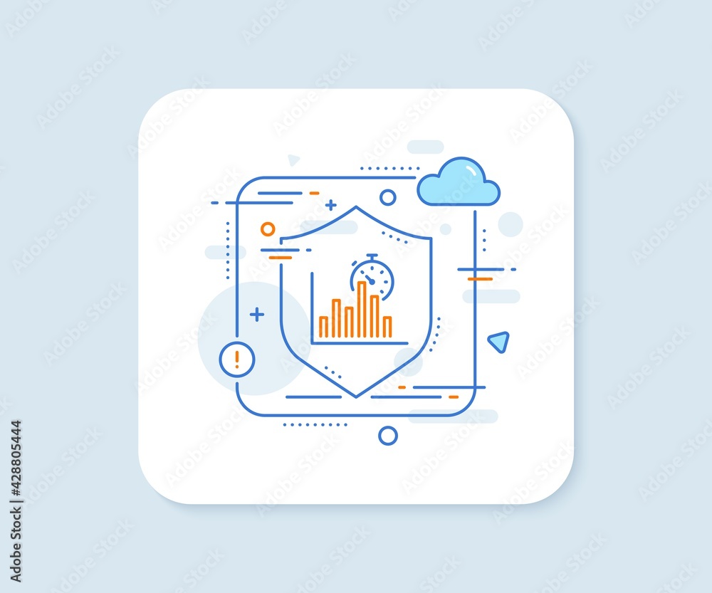 Report timer line icon. Abstract vector button. Column graph sign. Growth diagram chart symbol. Report timer line icon. Protect shield concept. Vector Report timer line icon. Abstract vector button. Column graph sign. Growth diagram chart symbol. Report timer line icon. Protect shield concept. Vector