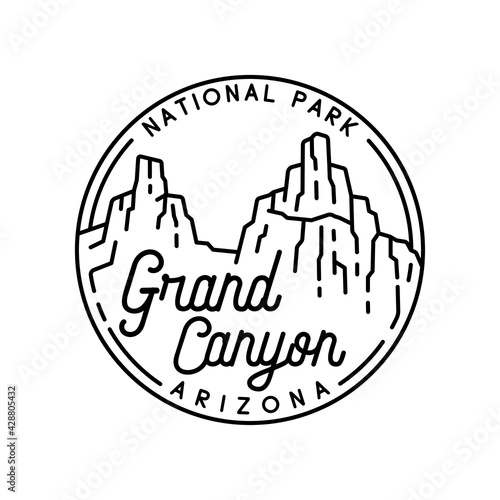 Grand Canyon logo. Vector and illustration.