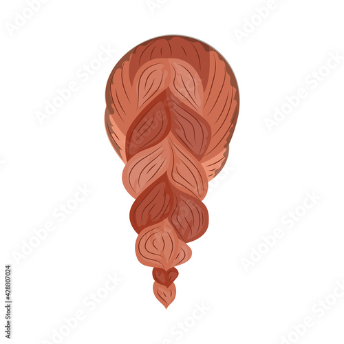 Girl long hair in braid, fashion hairstyle for woman beauty and style.