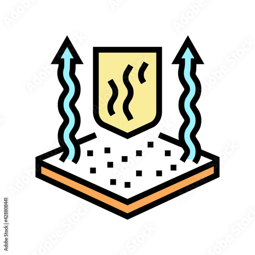 breathable fabric color icon vector. breathable fabric sign. isolated symbol illustration