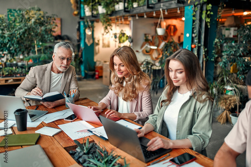 Group of people working in office