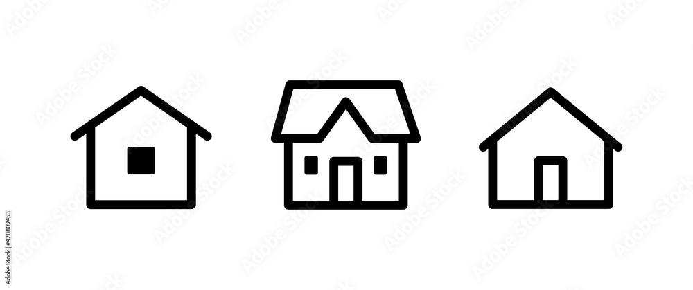 House vector icon set. Home symbol. House vector icon set. Home symbol.