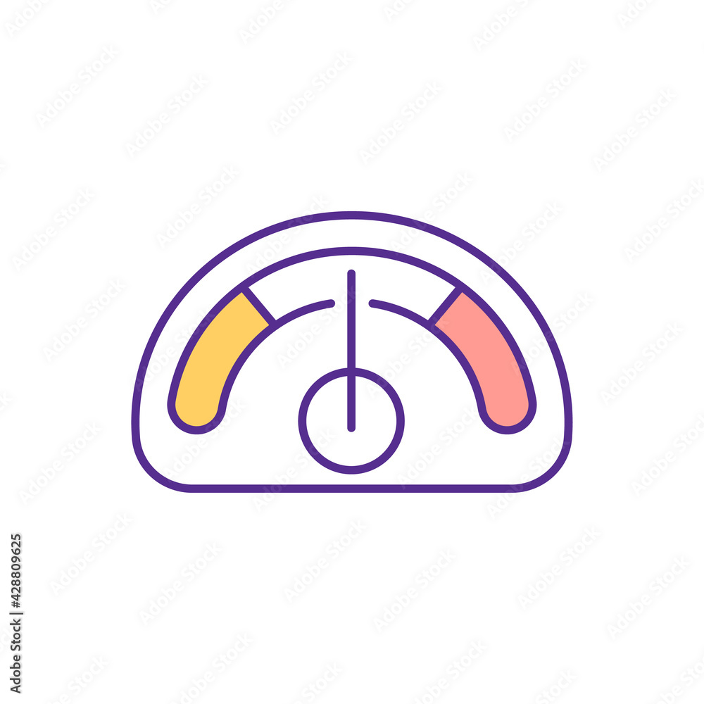 Regulating blood pressure levels RGB color icon. Cardiovascular system health. Managing blood volume. Involuntary heart activity. Controlling arterial pressure. Isolated vector illustration Regulating blood pressure levels RGB color icon. Cardiovascular system health. Managing blood volume. Involuntary heart activity. Controlling arterial pressure. Isolated vector illustration