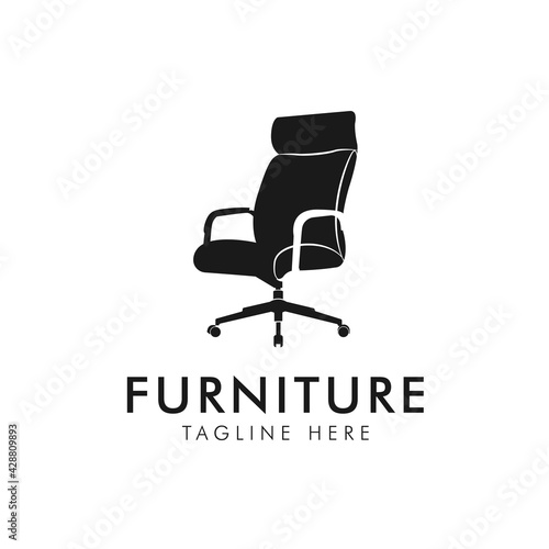 Chair. Office chair icon or logo furniture. vector illustration