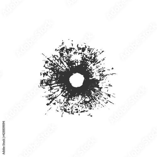 bullet hole. vector simple illustration
