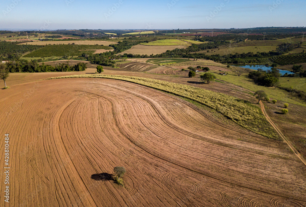 solo rural para plantação vista aerea