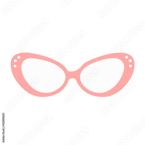 Colorful Sunglasses Icon On White Background Flat Illustration Graphic
