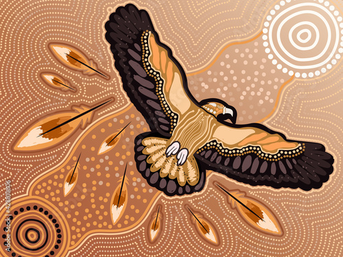 Eagle vector background - Aboriginal art