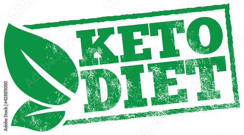 Keto Diet Stamp With Leaves