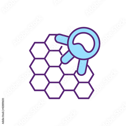 Autoimmune disease RGB color icon. Lesion healthy cells. Targeting only one organ. Immune-system misfire. Inflammation and pain. Body immunity attacking liver cells. Isolated vector illustration
