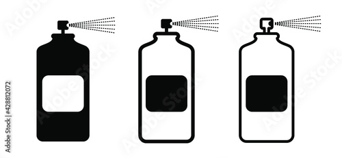Spray icon. Spraying hand sanitizer. Disinfectan or alcohol spray for antiseptic concepts. Anti bacterial symbool or pictogram. Flat vector. Clean, wash your hands with hand sanitizer in pump bottle.