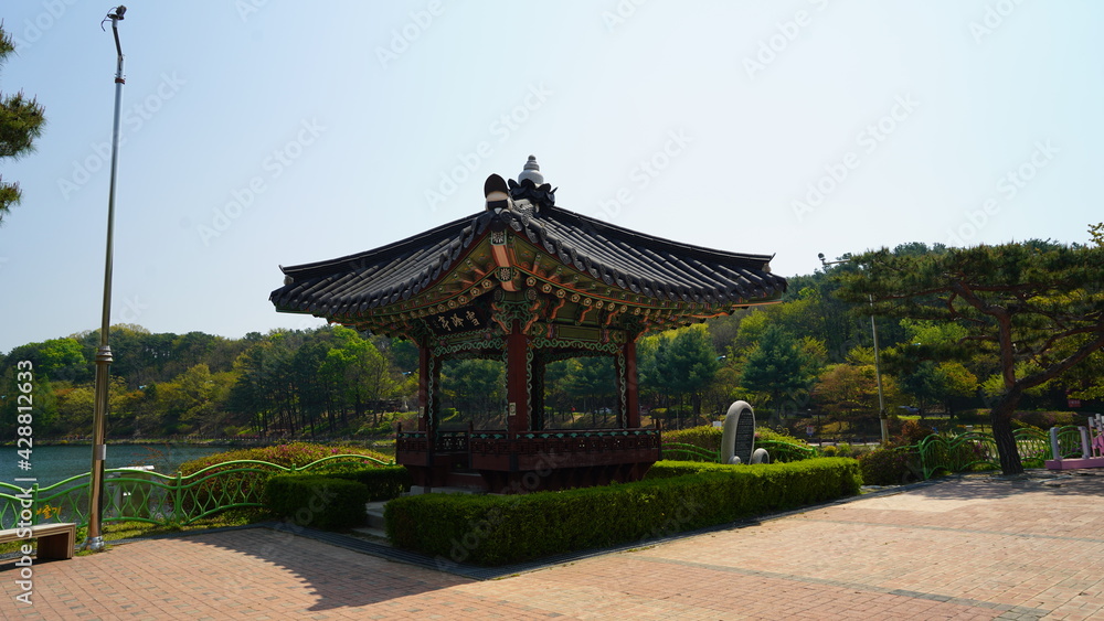 韓国　公園の風景(イチョン)