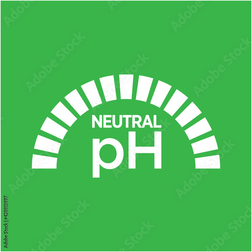pH neutral balance vector icon, badge seal, logo