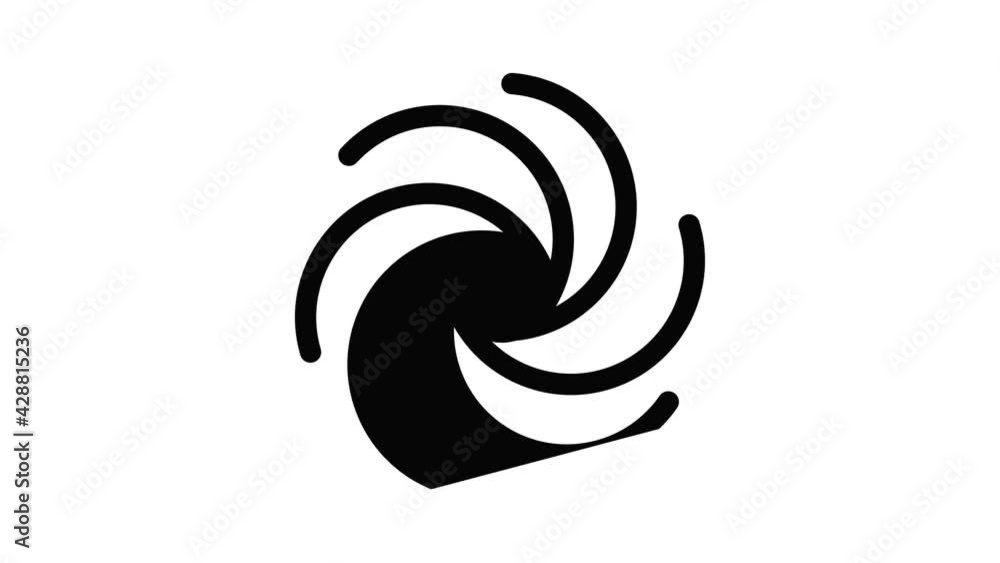 Spiral rotation icon animation outline best object on white background Spiral rotation icon animation outline best object on white background