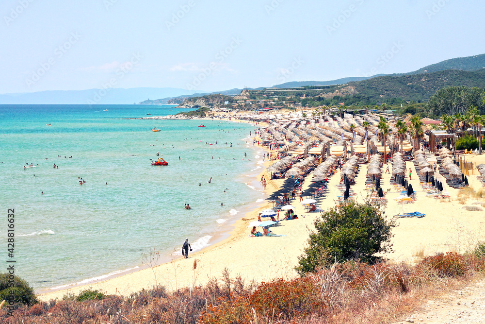 Ammolofoi beach is the most popular and most beautiful beach of northern Greece. Located at about 1km from Nea Peramos, near Kavala.