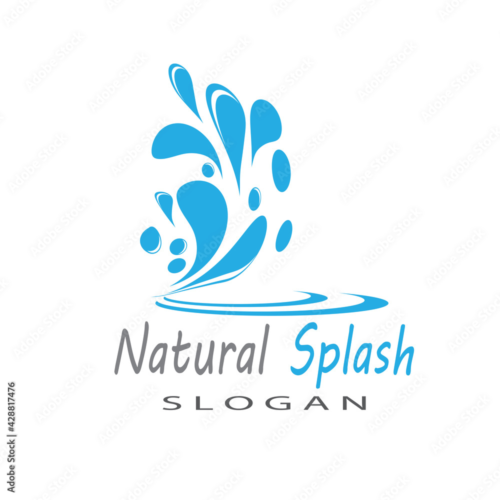 Fototapeta premium water splash icon vector illustration design template