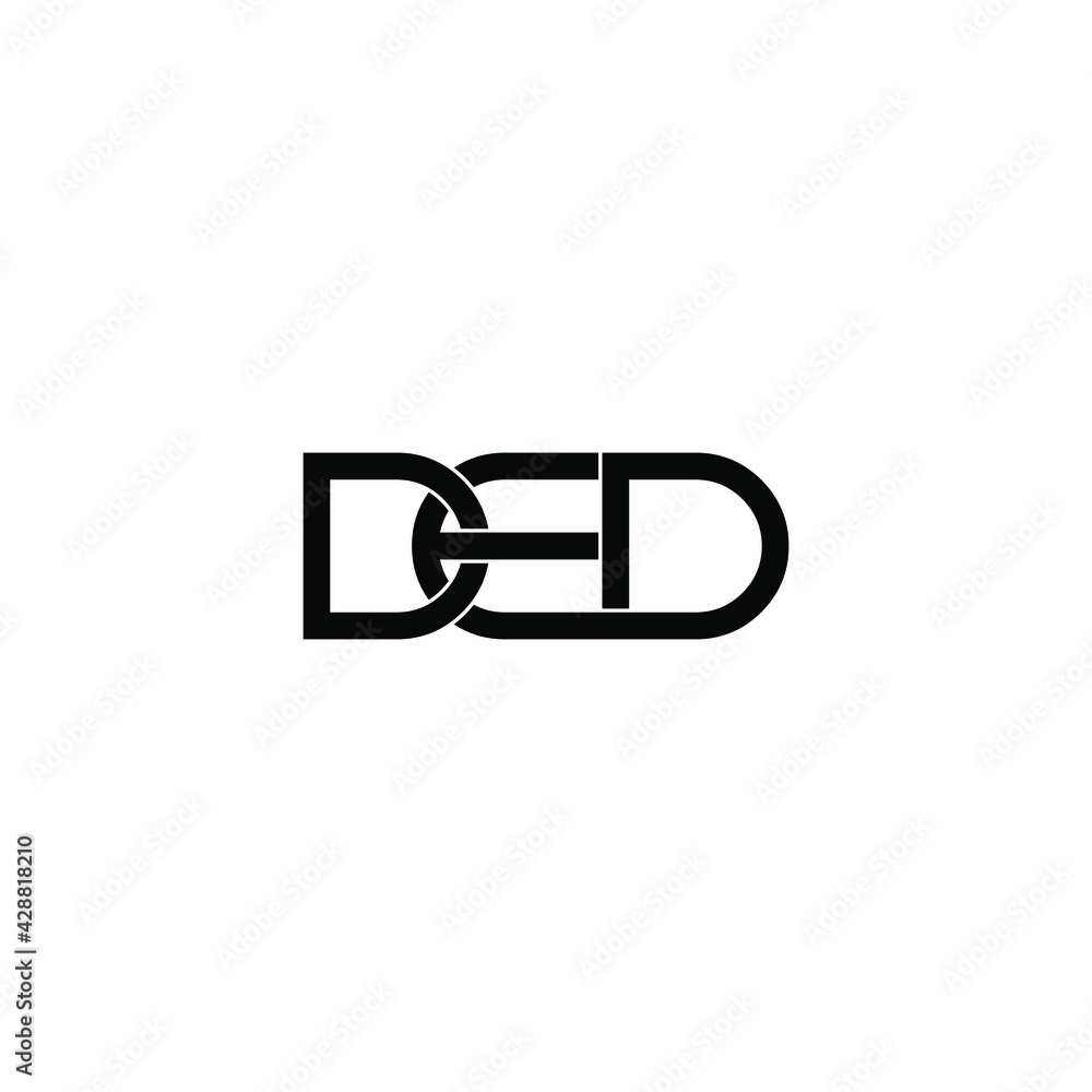 ded letter original monogram logo design ded letter original monogram logo design