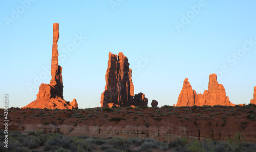 Totem Pole in Monument Valley Tribal Park, Navajo Nation, Utah and Arizona, USA