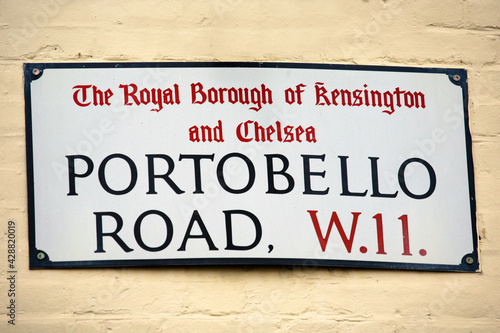 London Street Sign, Portobello Road photo