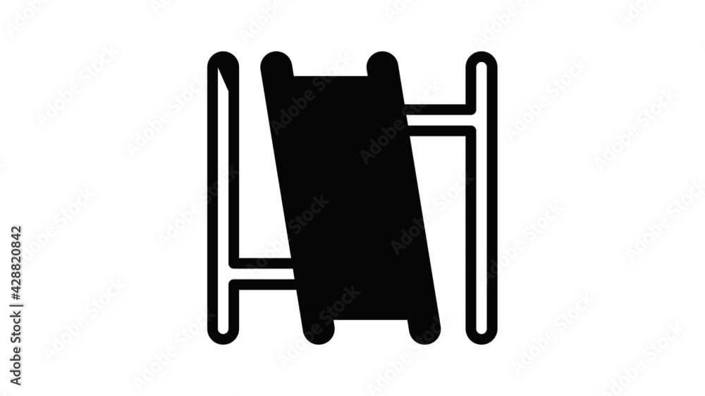 Scaffolding part icon animation outline best object on white background Scaffolding part icon animation outline best object on white background