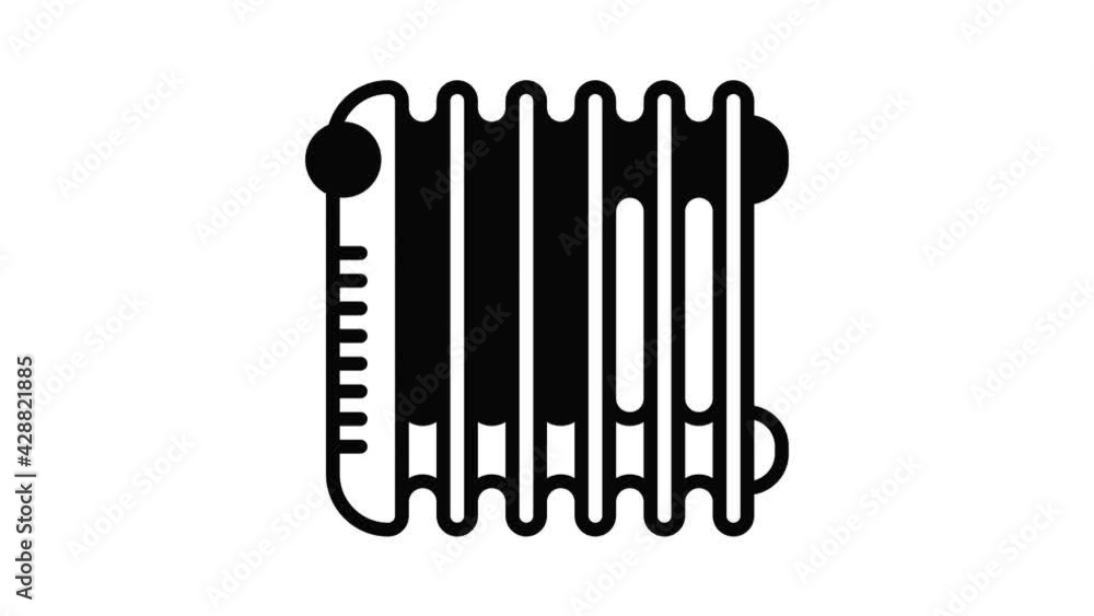 Oil home heater icon animation outline best object on white background Oil home heater icon animation outline best object on white background