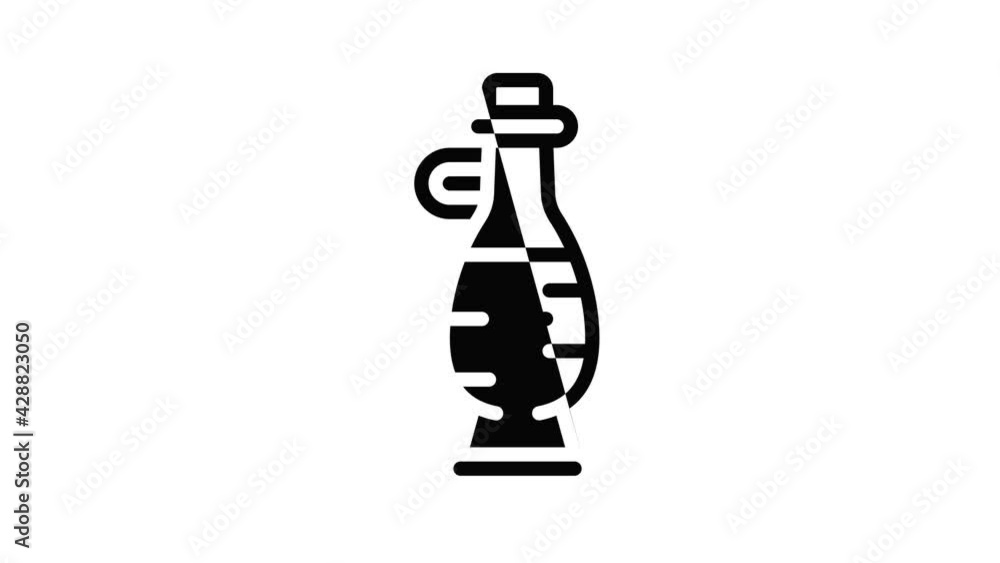 Restaurant vinegar icon animation outline best object on white background Restaurant vinegar icon animation outline best object on white background