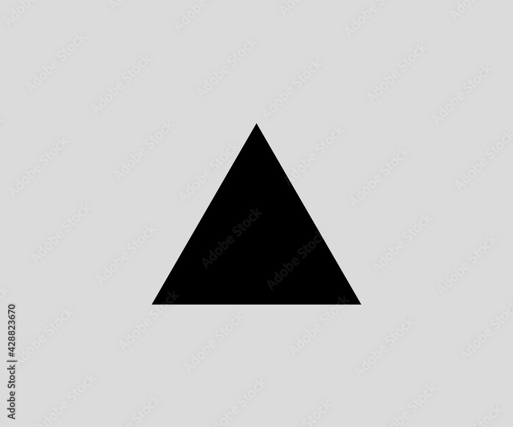 Triangle up arrow or pyramid line art vector icon. Elements of Geometric figure icon for concept apps and websites and development - Vector