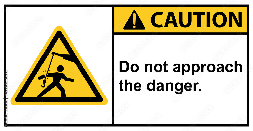 Use electric hoists with caution.,Caution sign Use electric hoists with caution.,Caution sign