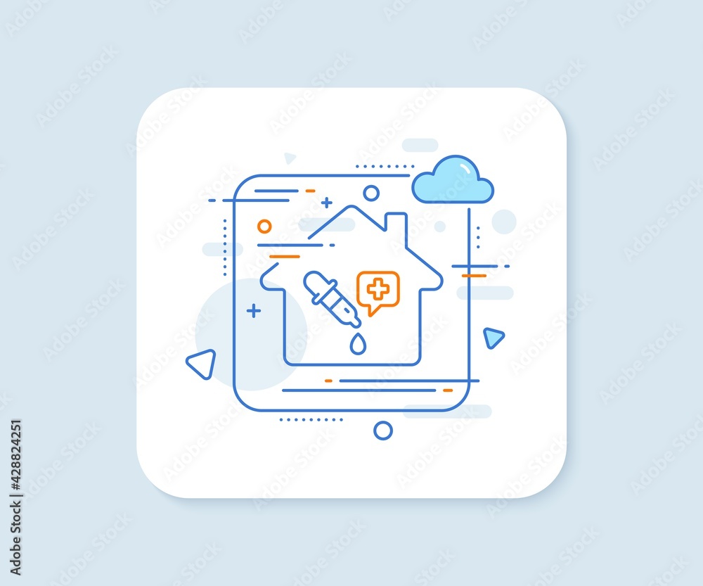 Chemistry pipette line icon. Abstract vector button. Laboratory sign. Analysis lab symbol. Chemistry pipette line icon. Home concept badge. Vector Chemistry pipette line icon. Abstract vector button. Laboratory sign. Analysis lab symbol. Chemistry pipette line icon. Home concept badge. Vector