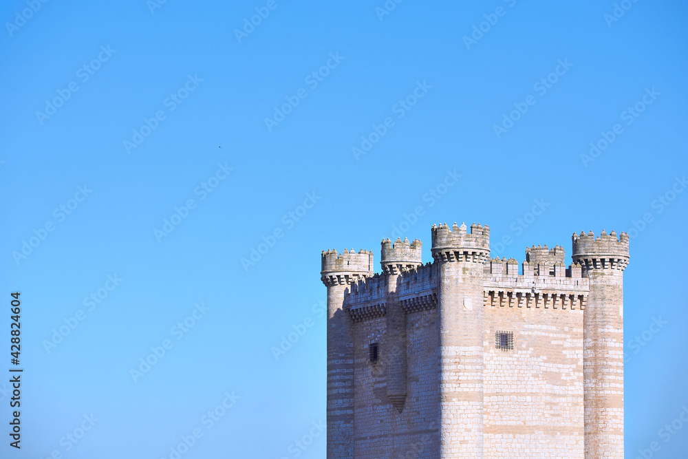 Fuensaldaña Castle, locally known as Castillo de Fuensaldaña, lies in the village by the same name in the province of Valladolid in Spain. The castle has been a ruin but is now completely restored.