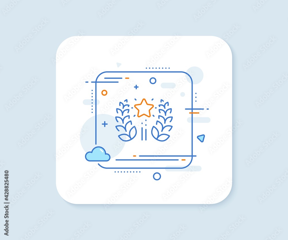 Ranking line icon. Abstract square vector button. Laurel wreath star star sign. Best rank symbol. Ranking line icon. Quality concept badge. Vector Ranking line icon. Abstract square vector button. Laurel wreath star star sign. Best rank symbol. Ranking line icon. Quality concept badge. Vector