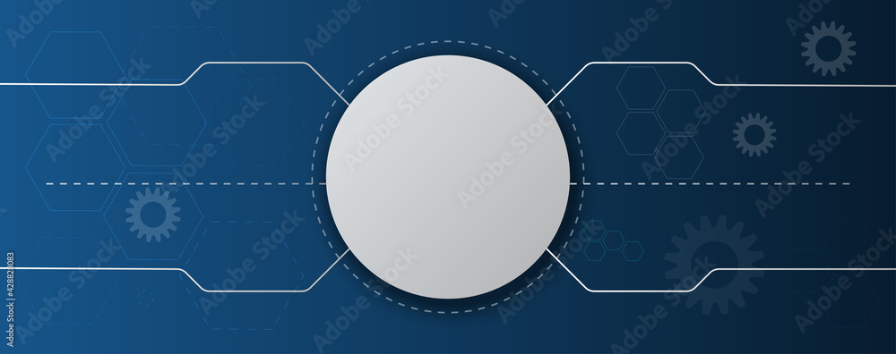 Blue circle technology abstract technology innovation concept vector background and glowing light with some Elements of this image