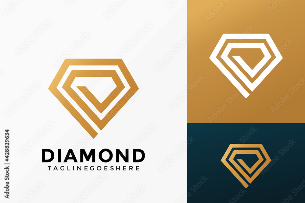 Premium D Diamond Logo Vector Design. Abstract emblem, designs concept, logos, logotype element for template. Premium D Diamond Logo Vector Design. Abstract emblem, designs concept, logos, logotype element for template.