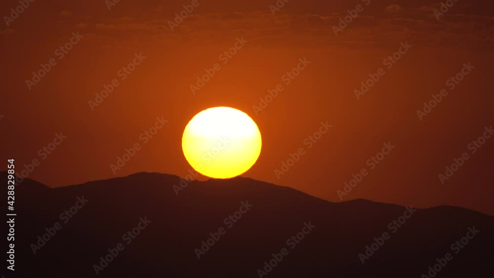 Time lapse of big sunrise Time lapse of big sunrise