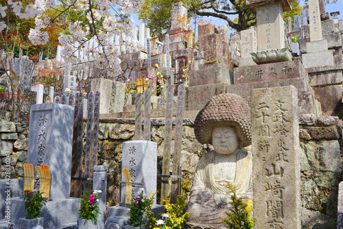 Famous Afro Buddha statue at Konkaikomyo-ji Temple, Kyoto Pref. Japan photo