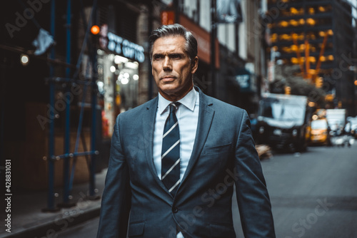 Successful business man in New york city, portraits and lifestyle
