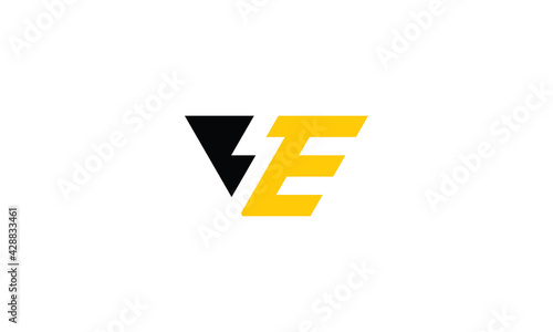 Monogram Initials V E Electric logo design inspirations
