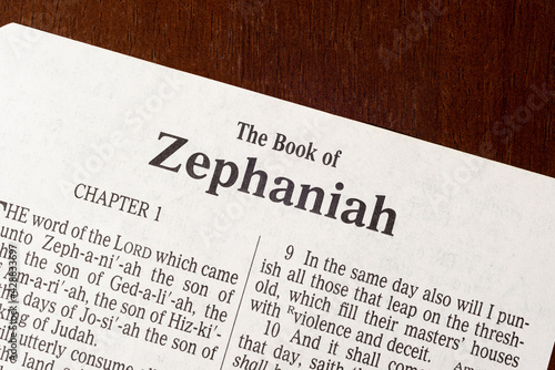 The Book of Zephaniah Title Page Close-Up photo