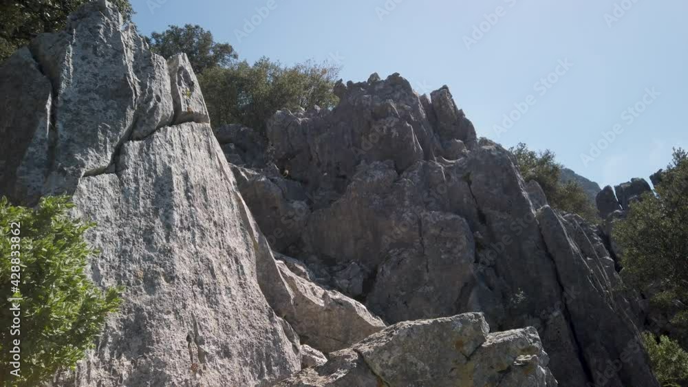 Jagged grey mountain rocks in famous Sierra de Grazalema Natural Park, Spain Jagged grey mountain rocks in famous Sierra de Grazalema Natural Park, Spain