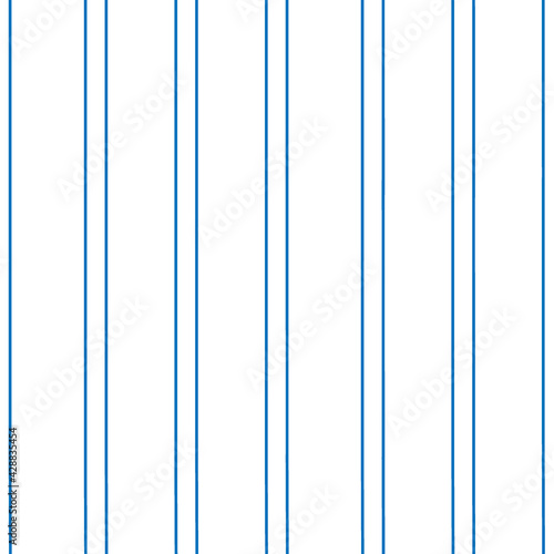 Seamless pattern with vertical blue  lines. Vector geometric on white background. Modern paintbrush lines for wrapping, wallpaper, textile