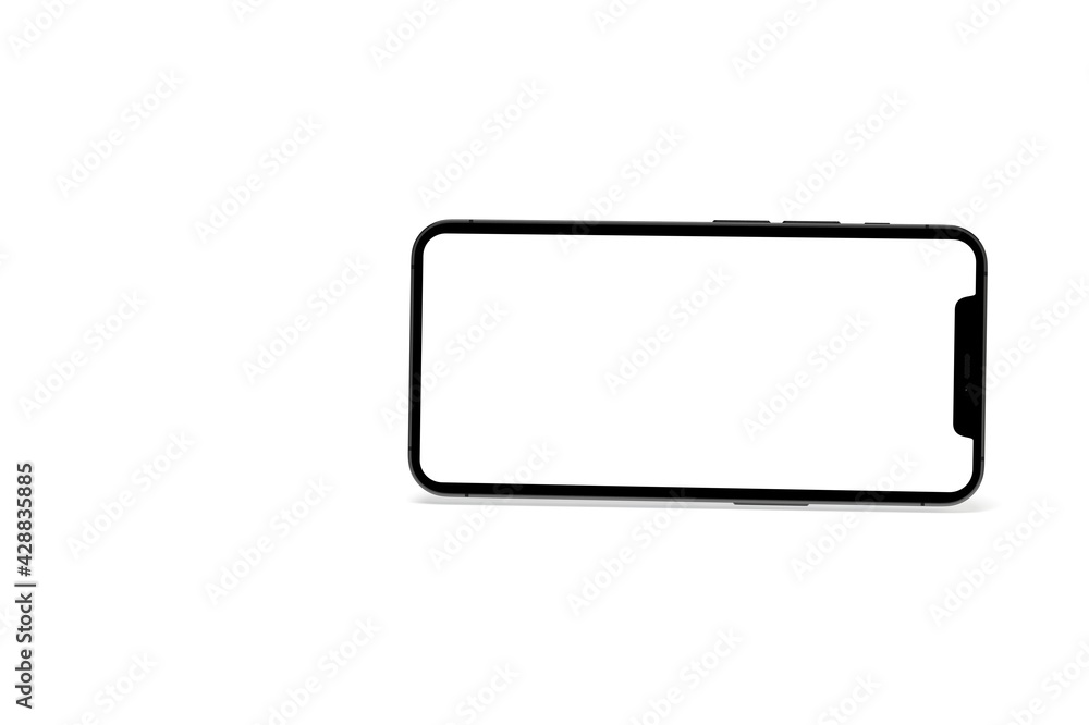 smartphone With Blank Screen in 3d smartphone With Blank Screen in 3d
