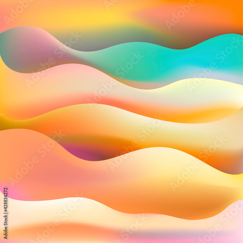 Abstract colorful wavy background with mesh gradient.