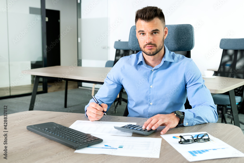 Businessman working in office Businessman working in office