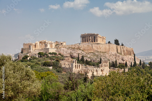 The Acropolis of Athens is an ancient citadel located on a rocky outcrop above the city
