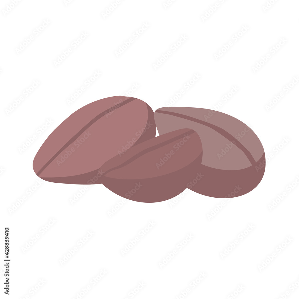 Tree brown coffee beans icon vector illustration. Tree brown coffee beans icon vector illustration.