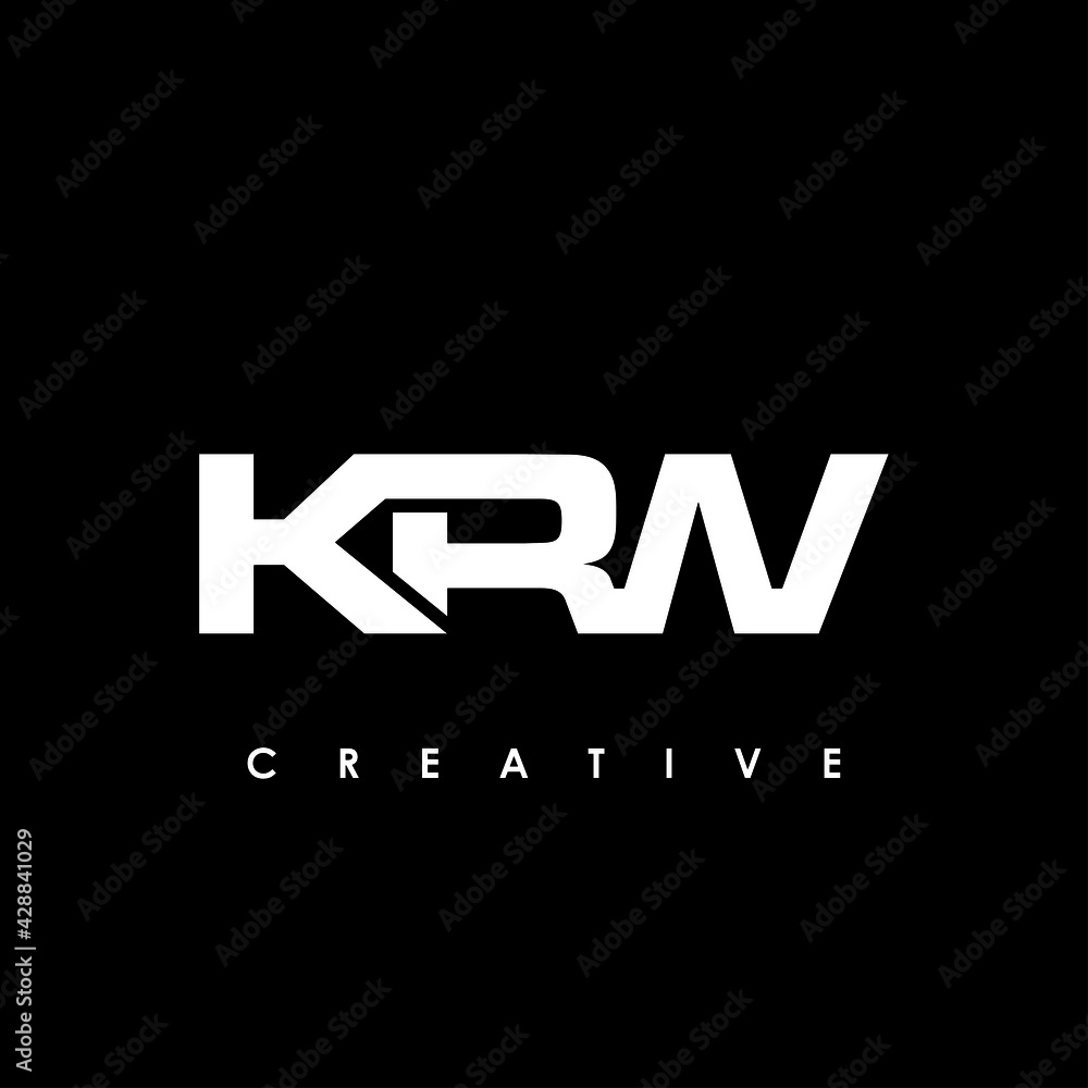 Obraz premium KRW Letter Initial Logo Design Template Vector Illustration