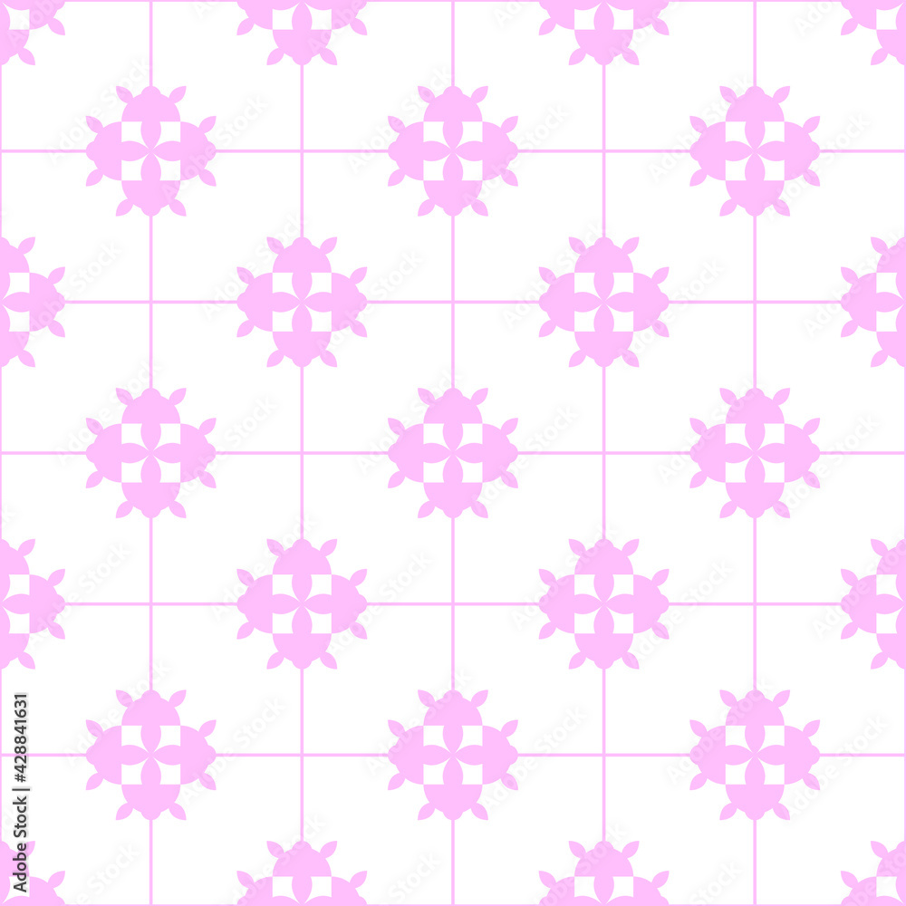 Abstract Seamless Pattern Pink Doodle Geometric Figures Background Vector Abstract Seamless Pattern Pink Doodle Geometric Figures Background Vector